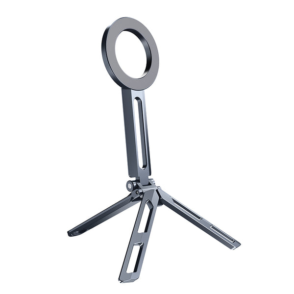 iDock New Portable Folding Magnetic Phone Stand Holder Tripod Aluminum Alloy Desktop Travel Stand