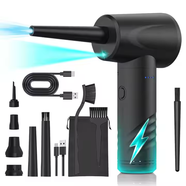 iDock 3 Gears Duster Spray Compressed Electric Air Blower 6000mAh Rechargeable PC Computer Duster Portable Cordless Air Duster