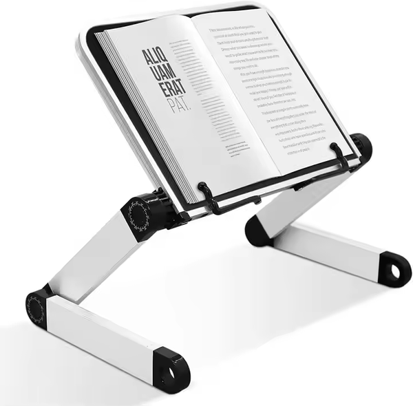 iDock Ergonomic Multi Angle Adjustable Book Holder Tray with Page Paper Clips Book Stand Laptop Stand Bookstands