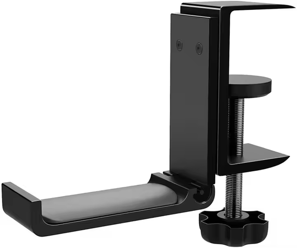 iDock Universal Portable Foldable Aluminum Under Desk Gaming Headphone Hook Headset Clamp Holder Stand