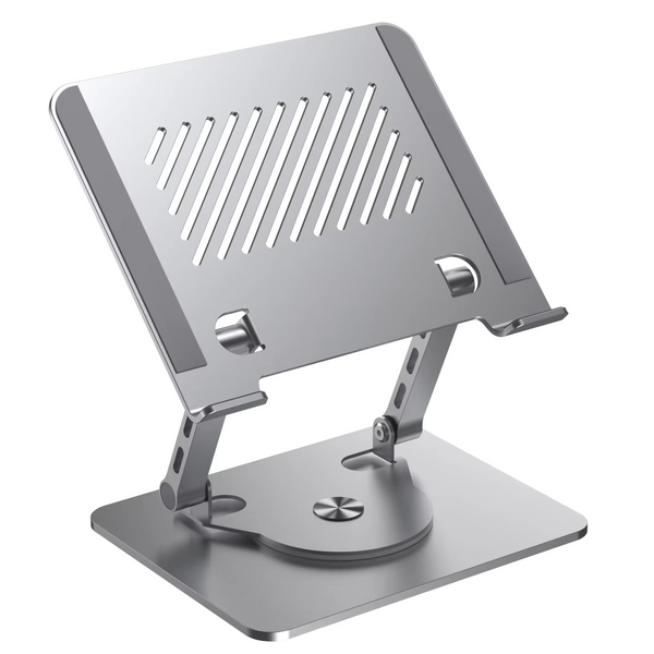 iDock Ergonomic Height Multi-Angle Adjustable Foldable Metal 360 Rotation Laptop Stand Holder