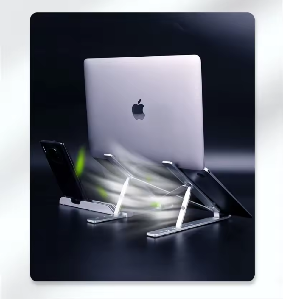 Laptop Riser Solid Stand iDock Ergonomic Adjustable Portable Foldable Notebook Riser Laptop Sta ...