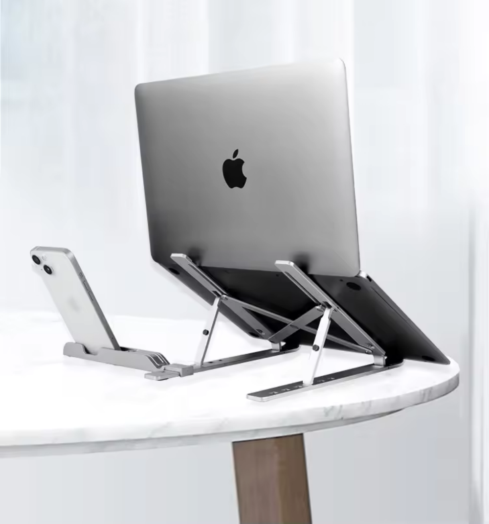 Laptop Riser Solid Stand iDock Ergonomic Adjustable Portable Foldable Notebook Riser Laptop Sta ...