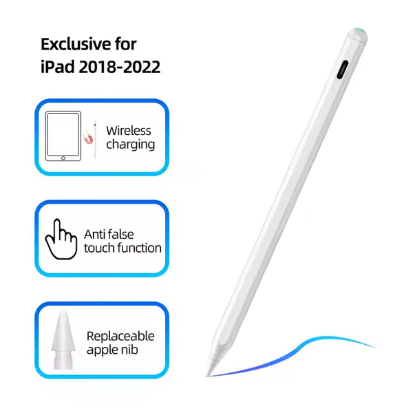 iDock Charge Magnetic Active Stylus Pen for iPad from 2018 with Type C Port