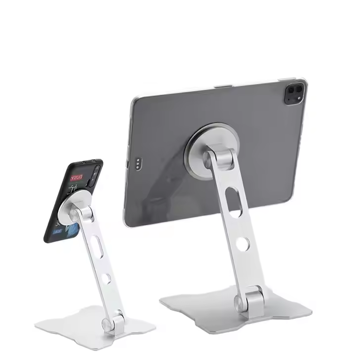 iDock Ergonomic Universal Portable Folding Aluminum Multi-Angle Adjustable Magnetic Phone Tablet Holder Stand for iPad