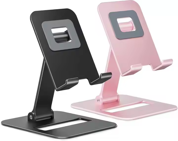 iDock Ergonomic Portable Aluminum Fully Foldable Angle Height Adjustable Desk Cell Phone Stand Holder