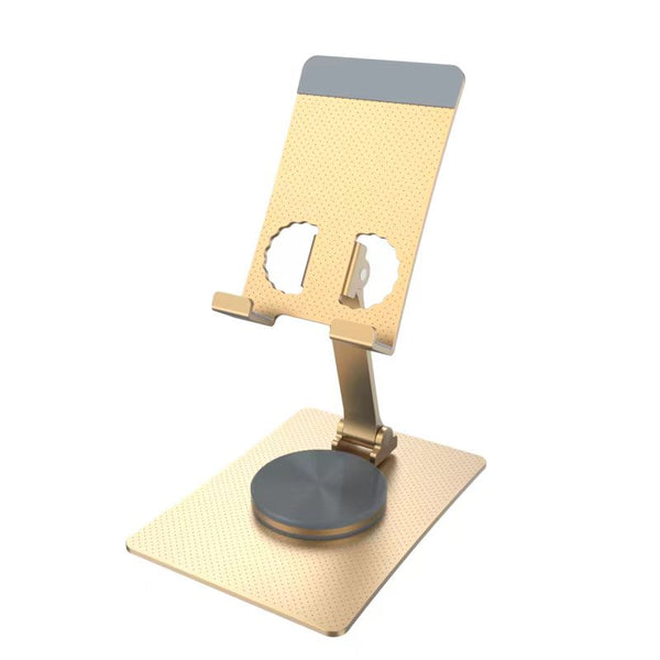 Soporte para teléfono móvil ergonómico, portátil, plegable, de altura ajustable, con rotación de 360 ​​grados, de aleación de aluminio, giratorio, plegable y recto